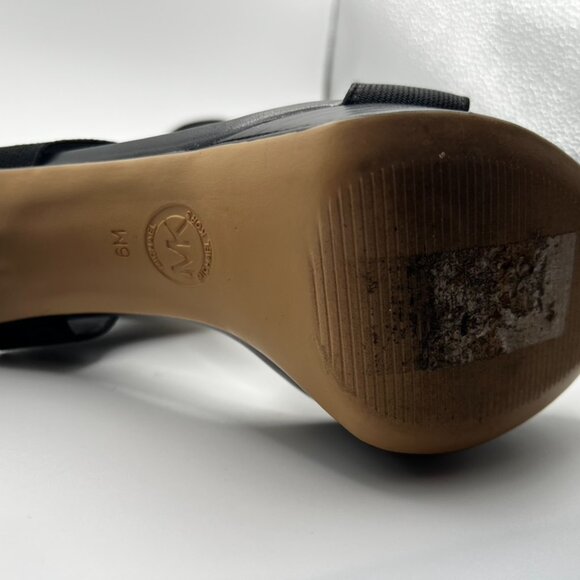 Michael Kors Berkeley T strap black dress sandal Size 6 - Picture 11 of 12